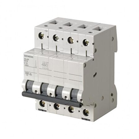Siemen,8A, 4 Fazlı, N Otomat  6Ka, C Tipi,5Sl6608-7Ya