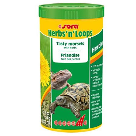 Sera Herbs N Loops Kurutulmuş Köklü Sürüngen Yemi 1000 ML