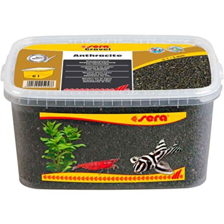 Sera Gravel Antrasit Akvaryum Kumu 1-3 mm 6 Lt