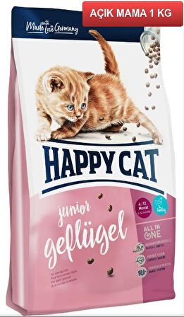 Happy Cat Junior Geflügel Yavru Kedi Maması 1 Kg AÇIK