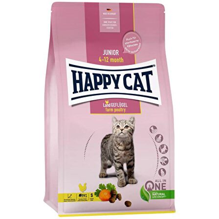 Happy Cat Junior Land Geflugel Yavru Kedi Maması 10 Kg