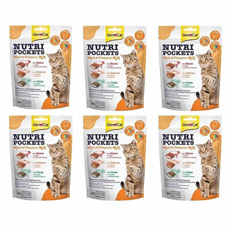 GimCat Nutri Pockets Malt Vitamin Mix Kedi Ödülü 6 x 150 gr