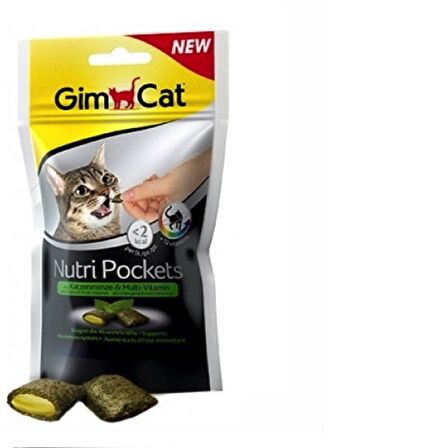 Gimcat Nutri Pockets Otlu Granül Yetişkin Kedi Ödülü 60 g 