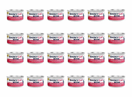 GimCat Shinycat Tavuklu Ve Yengeçli Konserve Kedi Maması 70 Gr (24 Adet)