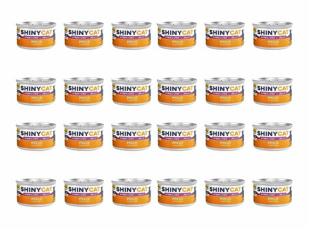 GimCat Shinycat Tavuklu Kısırlaştırılmış Konserve Kedi Maması 70 Gr (24 Adet)