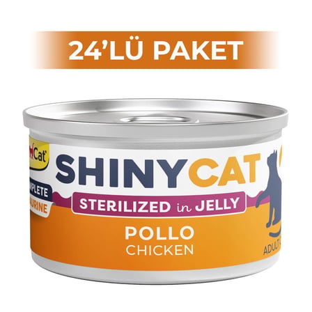 GimCat Shinycat Jöle İçinde Tavuklu Kısırlaştırılmış Kedi Konservesi 70 gr 24 Adet
