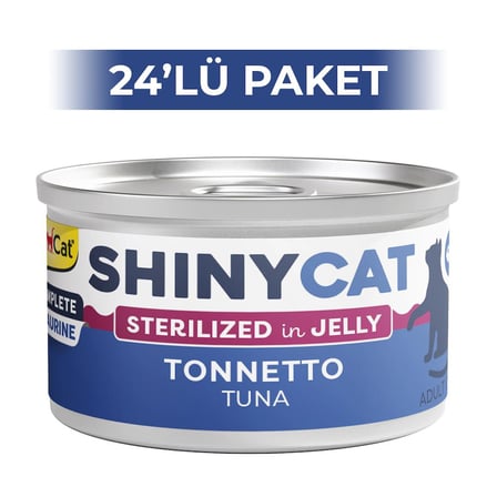 GimCat Shinycat Jöle İçinde Ton Balıklı Kısırlaştırılmış Kedi Konservesi 70 gr 24 Adet
