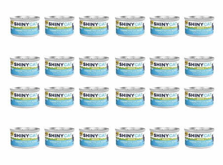 GimCat Shinycat Broth Ançüezli Ton Balıklı Konserve Kedi Maması 70 Gr (24 Adet)
