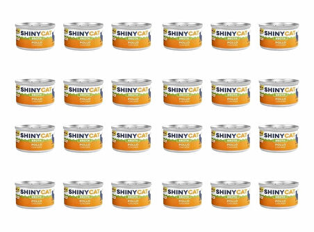 GimCat Shinycat Broth Tavuklu Konserve Kedi Maması 70 Gr (24 Adet)