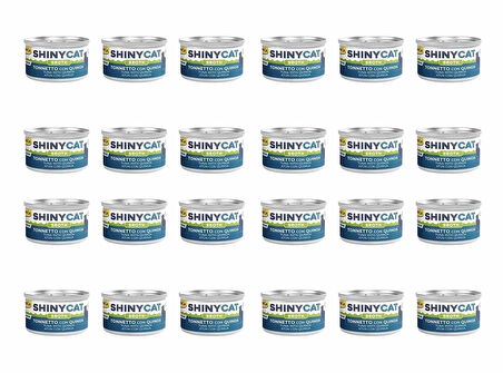GimCat Shinycat Broth Kinoalı Ton Balıklı Konserve Kedi Maması 70 Gr (24 Adet)
