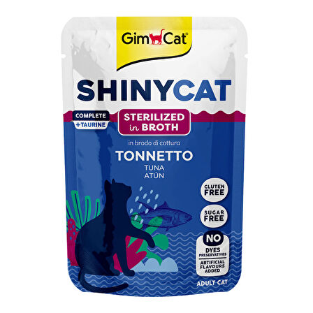 Gimcat ShinyCat Somonlu Taurinli Kısır Yaş Mama 70 Gr