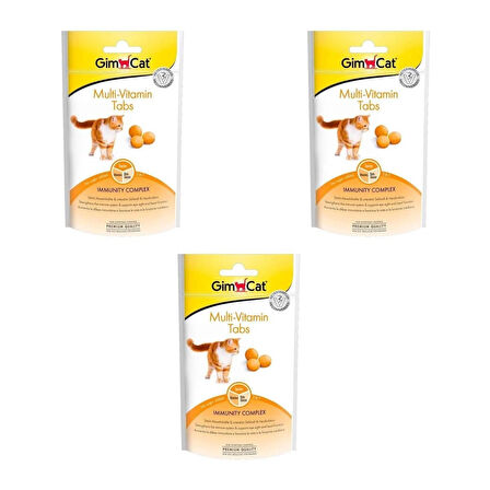 Gimcat Multivitamin Tablet Kedi Ödül Maması 40 gr (3 Adet)