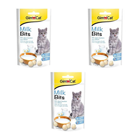 Gimcat Milk Bits Sütlü Ve Taurinli Tablet Kedi Ödül Maması 40 gr (3 Adet)