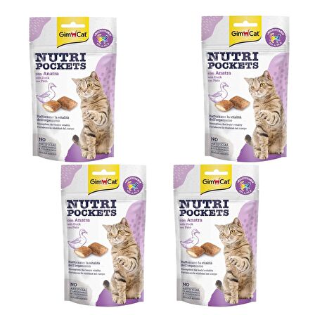 Gimcat Nutripockets Kedi Ödülü Ördek 60 gr x 4 Adet