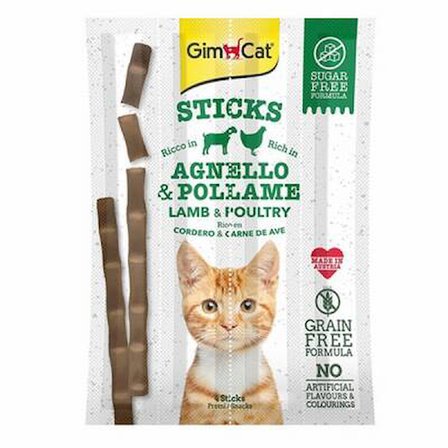 Sticks Kuzulu ve Tavuklu Tahılsız Kedi Ödül Çubukları 20 Gr