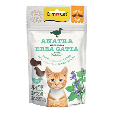 GimCat Crunchy Ördekli ve Catnipli Kedi Ödül Maması 50 gr