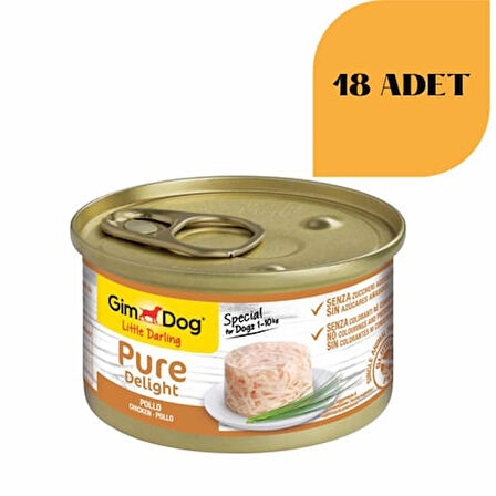 Gimdog Pure Delight Köpek Maması Tavuklu 150 g (18 Adet)