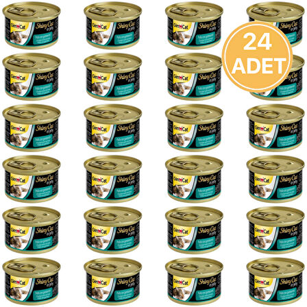 Gimcat Shiny Cat in Jelly Tavuklu ve Karidesli Yetişkin Kedi Konservesi  70 Gr ( 24 ADET )