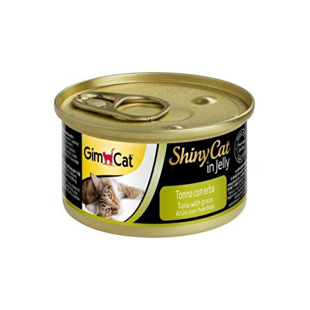 GimCat Shinycat Ton Balıklı ve Çimenli Yetişkin Kedi Konservesi 70gr ( 24 ADET )