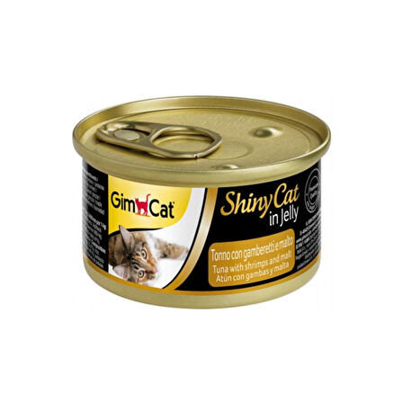 Gimcat Shiny Cat in Jelly Ton Balıklı Karidesli Ve Malt Özlü  Yetişkin Kedi Konservesi 70 Gr ( 24 ADET )