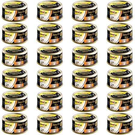 Gimcat Shiny Cat Fileto Tuna Balıklı ve Balkabaklı Yetişkin Kedi Konservesi 70 Gr ( 24 ADET )