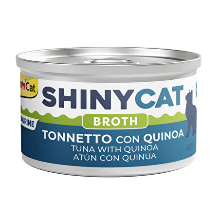 Gimcat Shiny Cat (Sos İçinde) Kinoalı Ton Balıklı Yetişkin Kedi Konservesi 70 Gr (24 Adet)