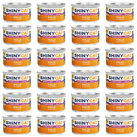 Gimcat Shiny Cat Jöle İçersinde Tavuklu Yetişkin Kısır Kedi Konservesi 70 Gr (24 Adet)