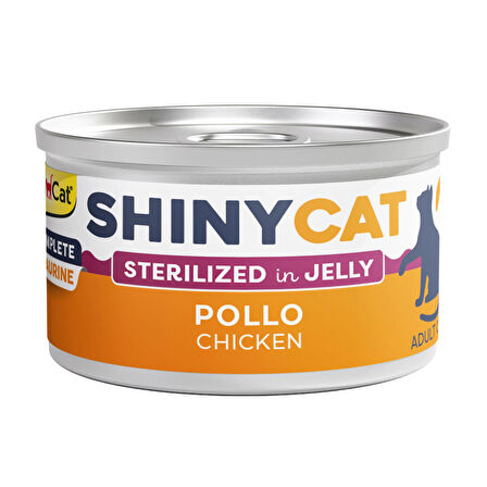 Gimcat Shiny Cat Jöle İçersinde Tavuklu Yetişkin Kısır Kedi Konservesi 70 Gr (24 Adet)