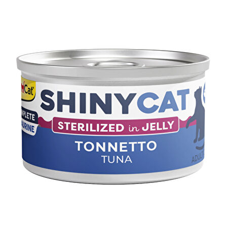 Gimcat Shiny Cat Jöle İçersinde Ton Balıklı Yetişkin Kısır Kedi Konservesi 70 Gr (24 Adet)