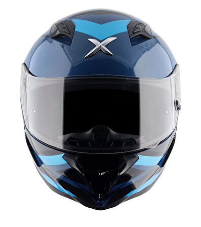 Axor Hunter Cornet Motosiklet Kask Black Blue