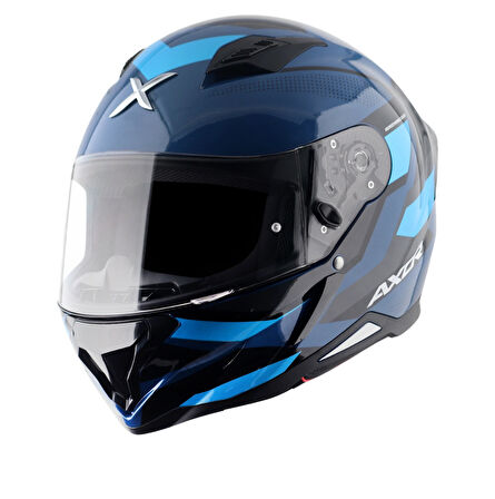 Axor Hunter Cornet Motosiklet Kask Black Blue