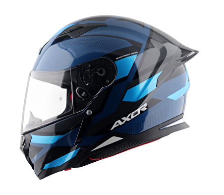 Axor Hunter Cornet Motosiklet Kask Black Blue