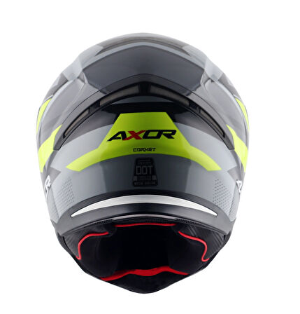 Axor Hunter Cornet Motosiklet Kask Black Neon Yellow