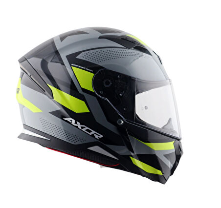 Axor Hunter Cornet Motosiklet Kask Black Neon Yellow