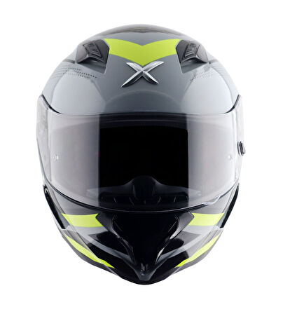 Axor Hunter Cornet Motosiklet Kask Black Neon Yellow