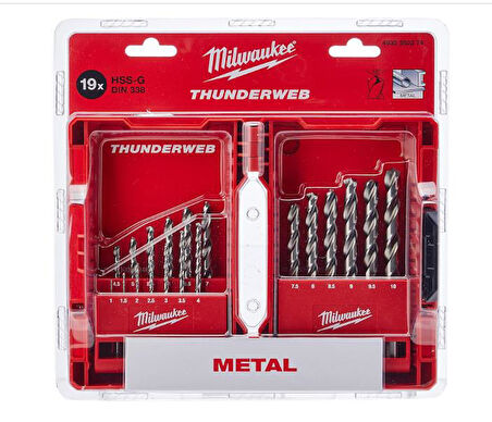 Milwaukee Thunderweb DIN338 Matkap Ucu Seti 19 Prç
