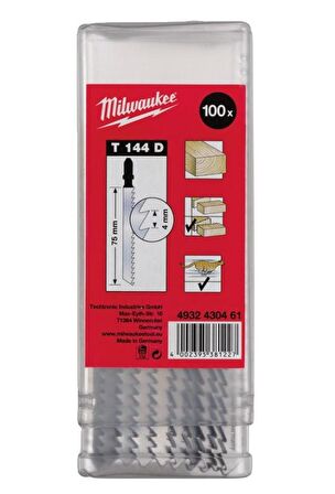 Milwaukee Dekupaj Bıçağı T144D Ağaç 75Mm