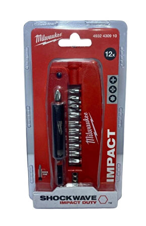 Milwaukee Bits Uç Seti Tornavida+Kablo Sıyırma 12'li T4932430910