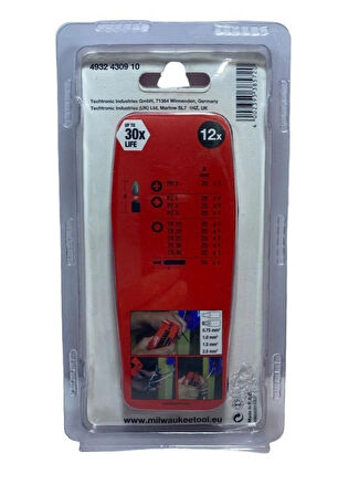 Milwaukee Bits Uç Seti Tornavida+Kablo Sıyırma 12'li T4932430910
