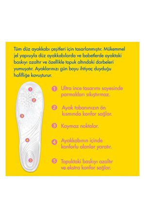 Scholl Gel Actıv Düz Ayakkabılar İçin Tabanlık Jel Konforu