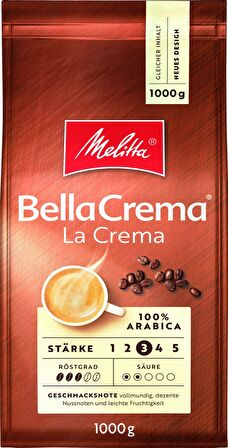 Melitta Bella Crema Lacrema Sert İçim Almanya Çekirdek Kahve 1000 gr