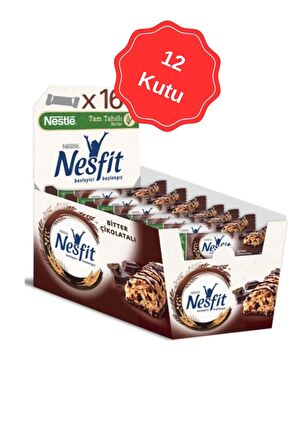 Nesfit Bitter Çikolatalı Tahıllı Bar 23.5G (16Lı x 12 Kutu)