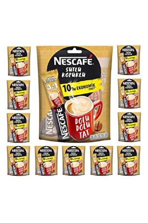 Nescafe 3ü 1 Arada Sütlü Köpüklü Kahve 17.4G (10Lu x 12 Paket)