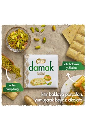 Damak Baklavalı Beyaz Çikolata 60G (6 Lı x 24 Kutu)