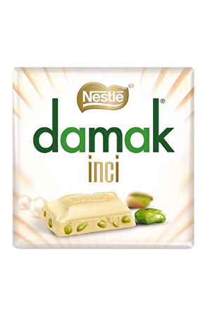 Damak İnci Antep Fıstıklı Beyaz Çikolata 60G (6 Lı x 24 Kutu)