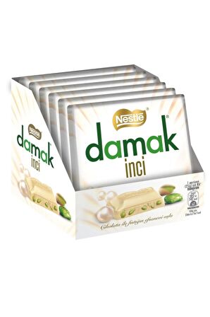 Damak İnci Antep Fıstıklı Beyaz Çikolata 60G (6 Lı x 24 Kutu)