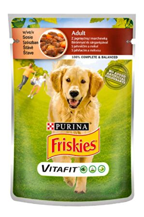 Friskies Kuzu Etli Ve Havuçlu Yaş Köpek Maması 100 Gr x 20 Li