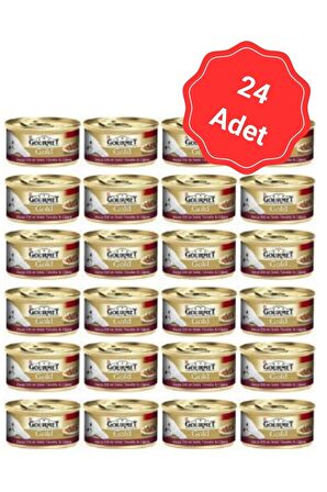 Gourmet Gold Parça Etli Ve Soslu Tavuk Ciğerli Konserve Kedi Maması 85 Gr x 24 Adet