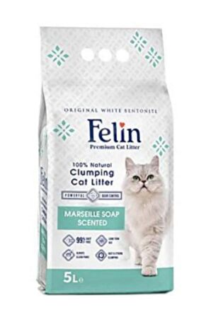 Felin Marseille Soap Sabun Kokulu İnce Taneli Topaklanan Kedi Kumu 5 Lt