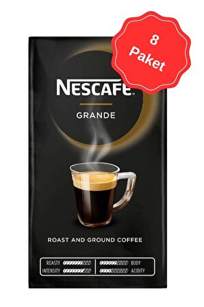 Nescafe Grande Öğütülmüş Filtre Kahve 500Gr x 8 Paket